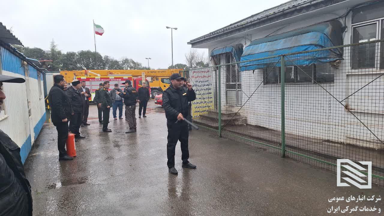 برگزاری مانور آمادگی دفاع از مقر در شرکت انبارهای عمومی و خدمات گمرکی آستارا 3